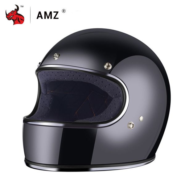 

amz motorcycle helmet vintage retro moto helmet open face casco casque summer men cascos para moto with inner sun visor dot