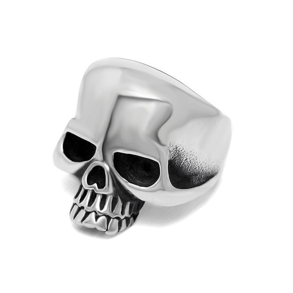 

skeleton ring for men stainless steel jewelry retro ring siize 7 8 9 10 11 12, Golden;silver
