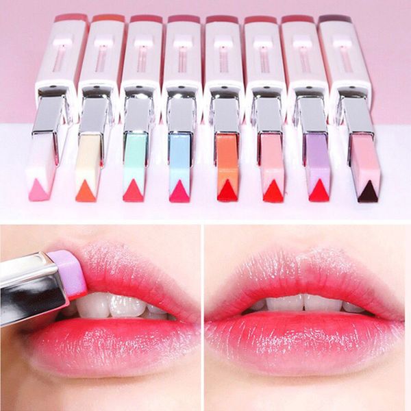 

new two-color v-color two-color lipstick lips hydrating lipstick moisturizing lip color moisturizing smooth makeup beauty tools