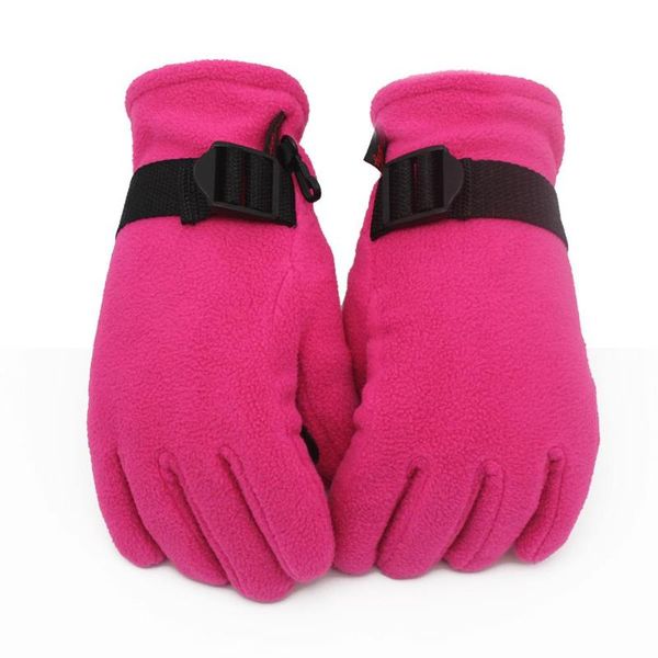

five fingers gloves winter skiing cold-proof polar fleece thickening motor vehicle for men and women, Blue;gray