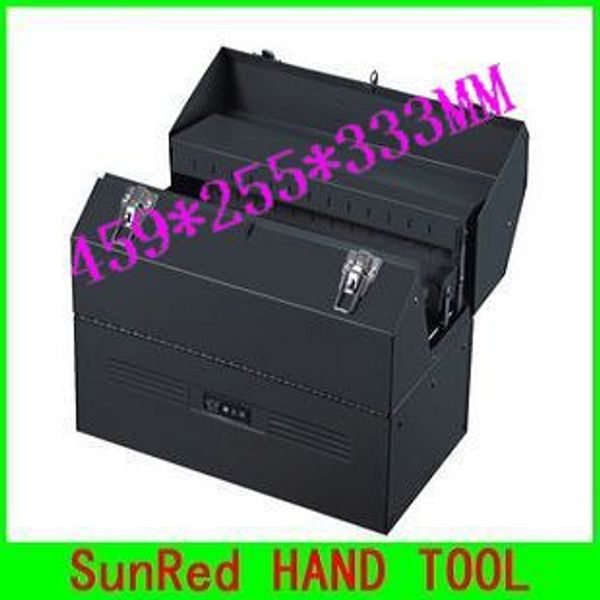 

r black cantilever tool box, iron box,tool case,workbox,hardware kit,no.05104,sale