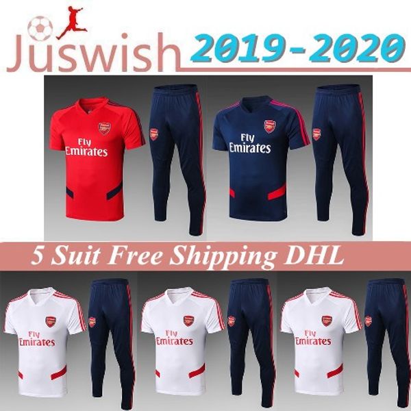

2019 arsen soccer tracksuit del chandal survetement 19 20 pepe football kits 2020 arsen short sleeve soccer jogging men football training, Black;red