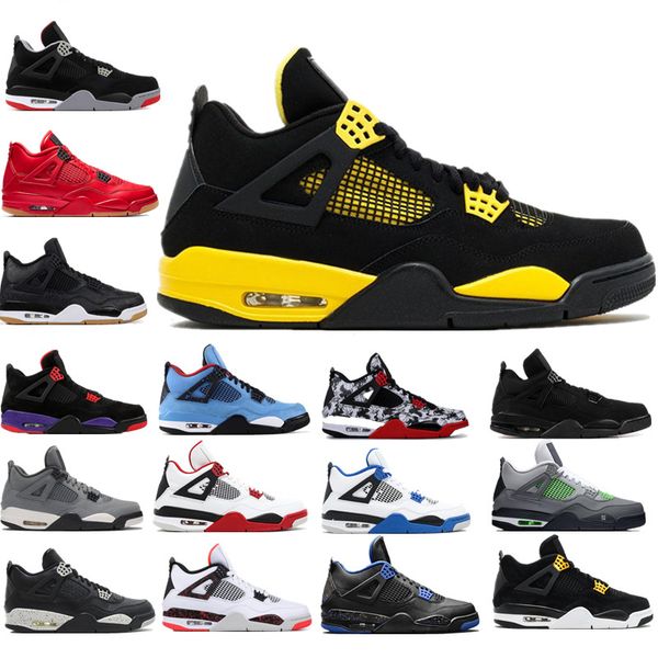 

new what the 4 4s mens basketball shoes bred fiba winter tour yellow stealth oreo cavs white cement pale citrow mens designer sneakers