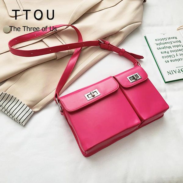 

simple style quality pu leather crossbody bags for women 2020 elegant shoulder handbags solid color design female crossbodybag