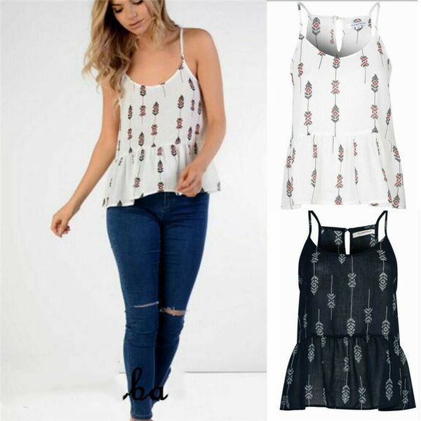 

summer 2019 women summer loose sleeveless casual tank t-shirt blouse vest underwear women streetwear clothes, White