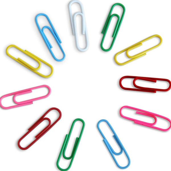 

multi-functional metal clips 100pcs colorful paper clips classified notes for kids student school stationery office supplies new