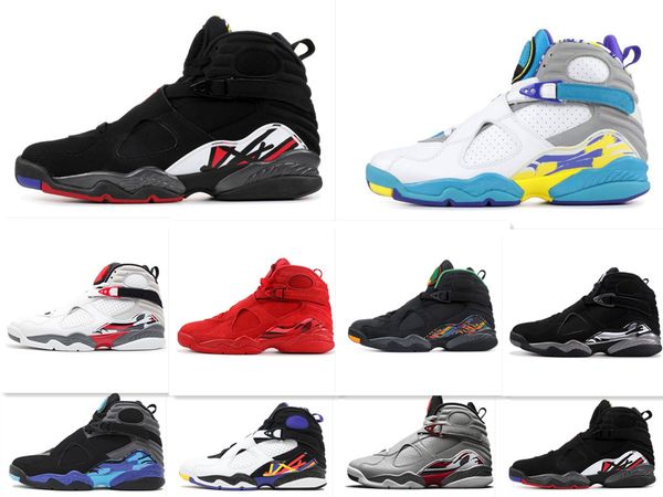 

south beach white aqua raid red 8 8s men basketball shoes valentine's day chrome countdown pack mens sports sneaker 41-47