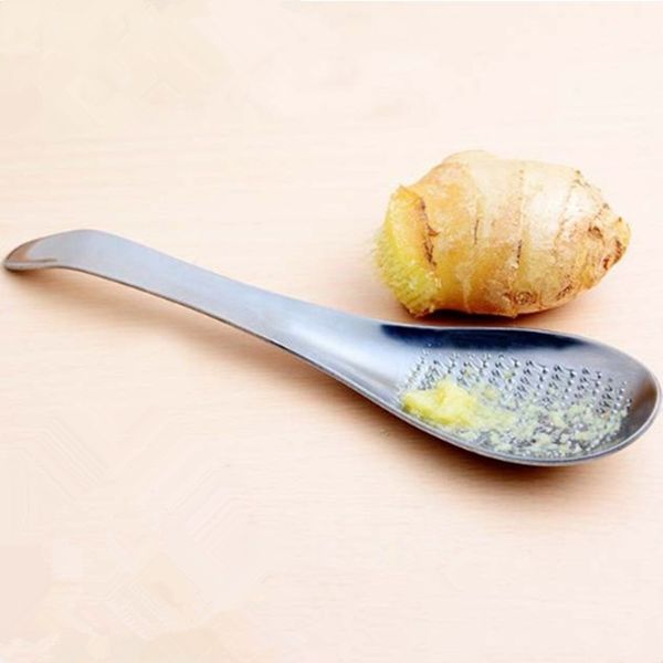 

1pc useful ginger garlic grinding graters spoon cooking tools zester garlic presses mills kitchen accessories