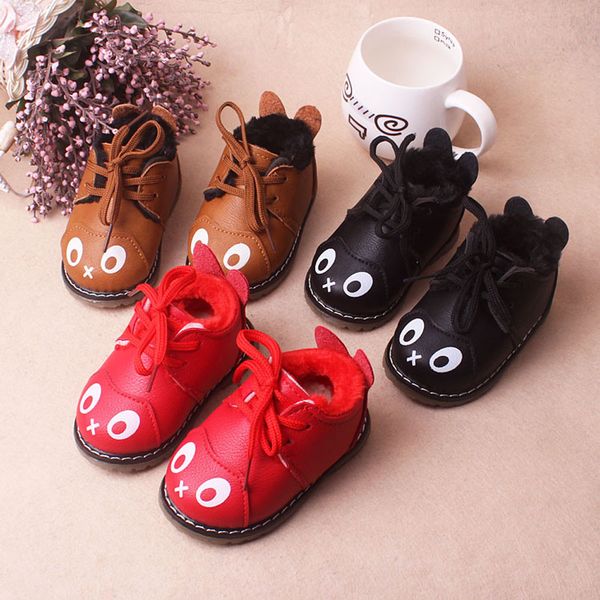

baby infant toddler girls boys cartoon winter warm shoes snow boots sneakers baby boots girls shoes botas invierno, Black;grey