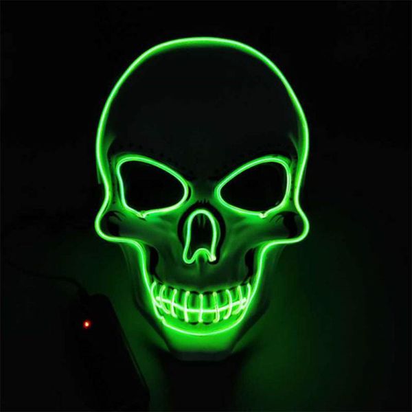 

glowing mask light up costume mask led party mask for horror theme cosplay el wire masks halloween supplies