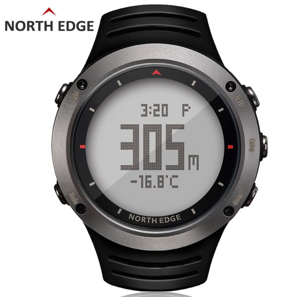 

north edge men's sport digital watch hours running swimming sports watches altimeter barometer compass thermometer weather men, Slivery;brown