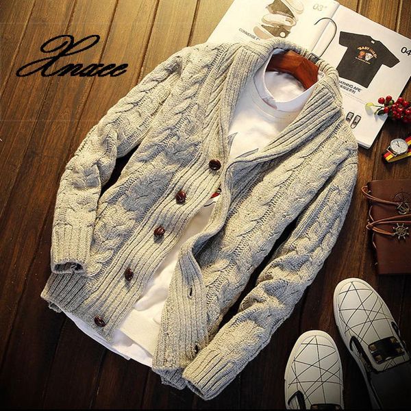 

autumn winter fashion casual cardigan sweater coat mens slim fit button warm knitting clothes sweater coats men, White;black
