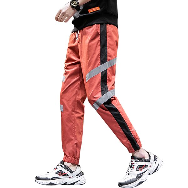 

men's pants autumn 2021 men streetwear harem joggers casual sweatpants ankle-length trousers, Black