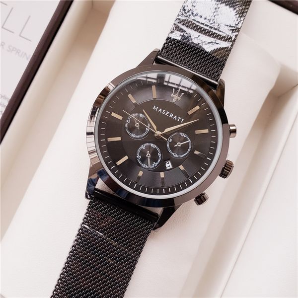 

2019 reloj hombre brand watch men's designer watch men's date fashion luxury watch men's casual quartz watches, Slivery;brown
