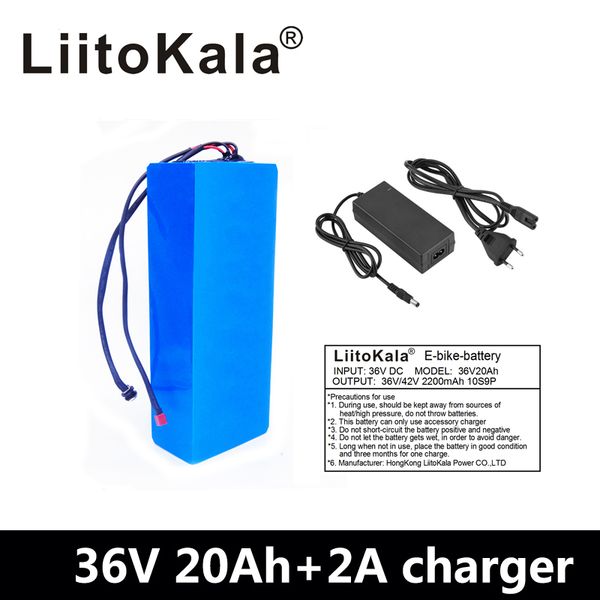 

liitokala 36v lithium battery 36v 20ah electric bike battery 36 v 20ah 1000w scooter battery with 30a bms 42v2a charger