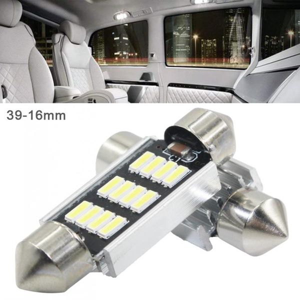 

2pcs 39mm white 5730 smd super bright canbus error festoon led bulb auto interior dome lamp car styling light