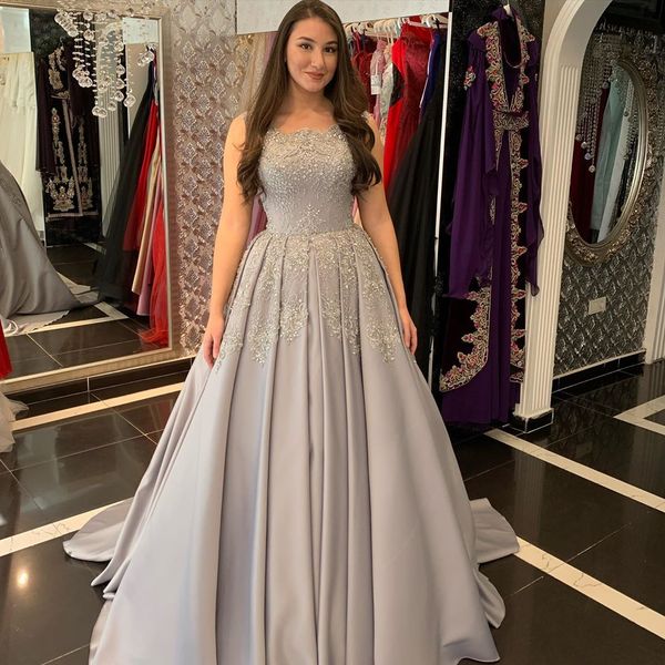 

aso ebi 2020 arabic silver lace beaded evening dresses vintage prom dresses satin formal party second reception gowns zj225, Black;red
