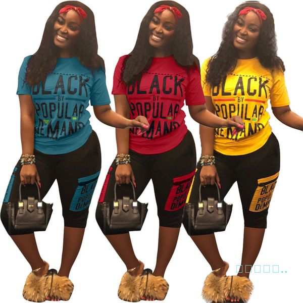 

women shorts tracksuit summer sportswear black letter t-shirt 2 piece sets joggers street fitness suit short sleeve outfit clothing a5906, White