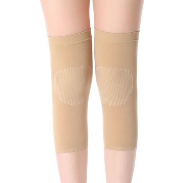 

new women summer pressurized fitness running cycling yoga thin knee support elastic nylon sports compression pads ing, Black;gray