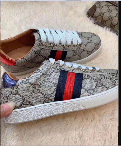 

bnm093 shpping ace embroidery bee women white shoes fall fashion shoes sneakers men womsn zapatos walking gucci shoes, Black