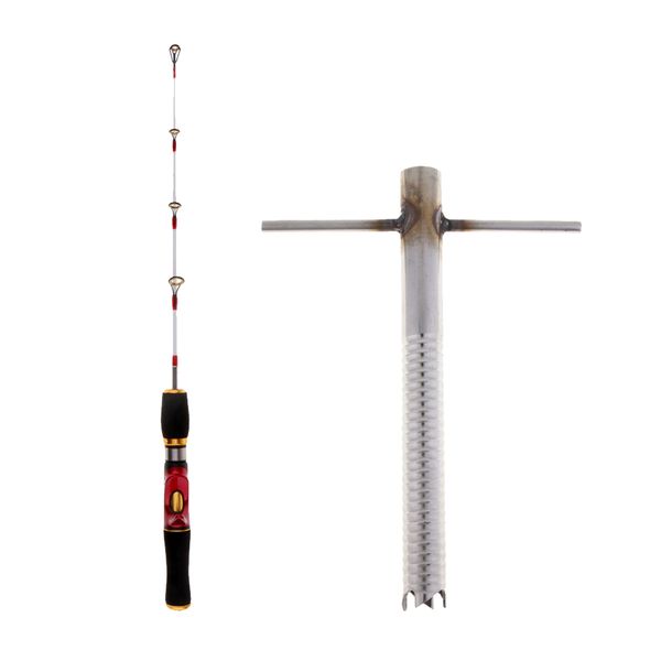 

portable carp fishing micro spinning casting ice travel rod with ice tent drill