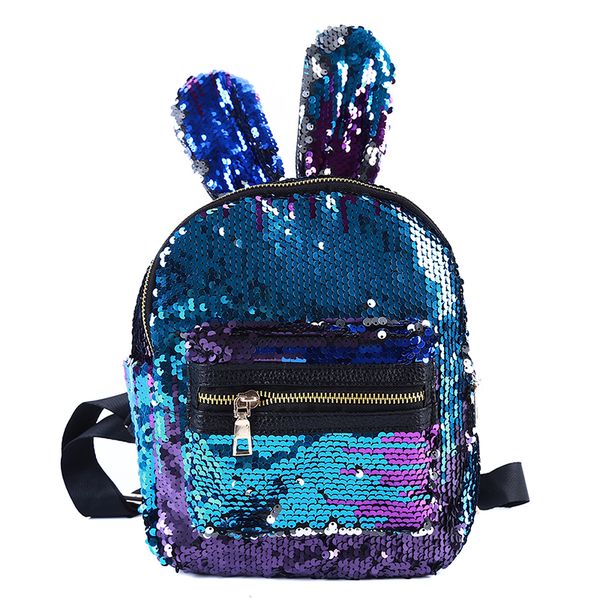 

women sequins backpack ears double shoulder bag mini backpacks children girls lovely sequined travel knapsack