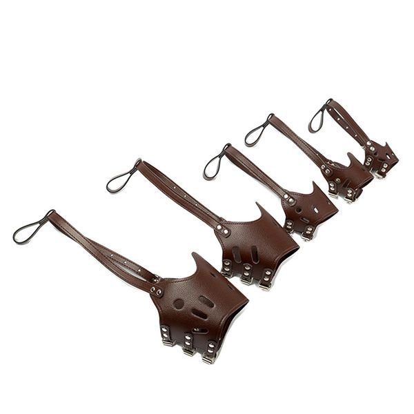 

adjustable dog muzzle dog anti bite mouth cover puppy protective mask pu breathable soft grooming anti schewing mask size s dbc dh0979-1