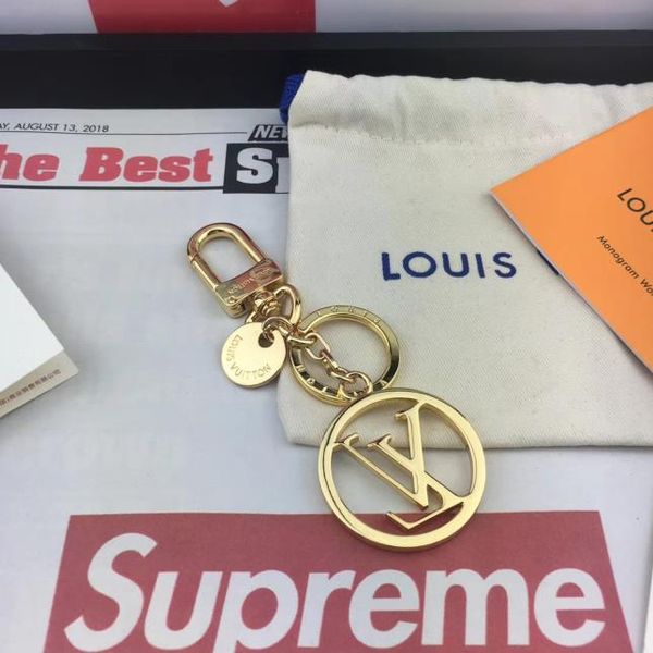

louis vuitton keychain новый стиль оригинальная коробка высокое качество роскошный багаж золотой брелок дизайнер кошелек кулон сумка мода бе, Silver
