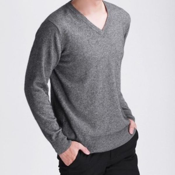 

man's cashmere wool sweaters jech 2018 spring winter v-neck long sleeve slim pullovers knitwear plus size s-xxxl, White;black
