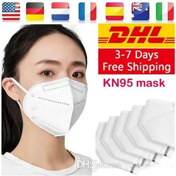 

dhl kn95 ffp2 mask protective anti-dust masks mouth disposable face mask protection 3m n95 masks 99% filtration individual packs in stock