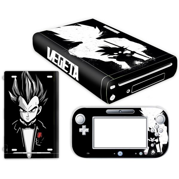 

dragon ball z супер гоку кожи наклейка для обложки nintendo wii u консоли с remotes controller скины для nintend wii u наклейка