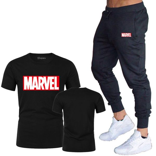 

marvel superhero t-shirt avengers men and women casual t-shirt fashion brand men's t-shirt cotton short-sleeved summer suit, Gray