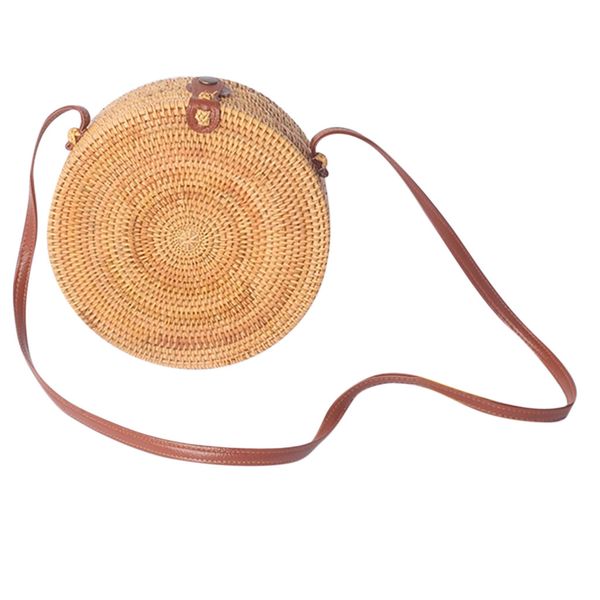 

square round mulit style straw bag handbags women summer rattan bag handmade woven beach circle bohemia handbag new fashion#35