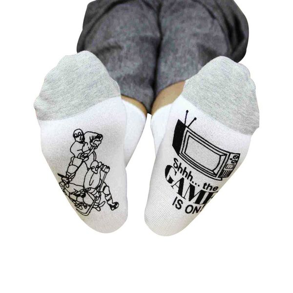 

aolikes men's and women's cycling socks yoga sports fun letters cotton tube socks letter printing tube cotton christmas, Black