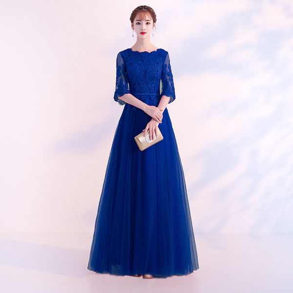 

appliques embroidery lace bell sleeve slim party dress evening dress female chinese style improved qipao size s-3xl, Red
