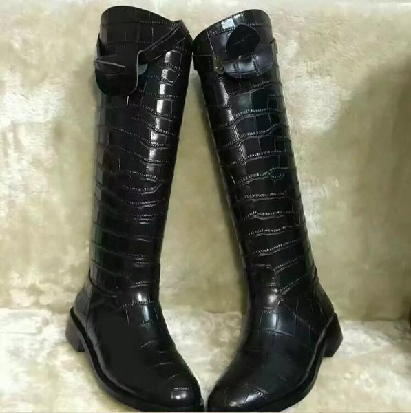 

2019 plus size 34-41 zip up brand new shoes woman boots autumn winter chunky heels mid calf boots woman, Black