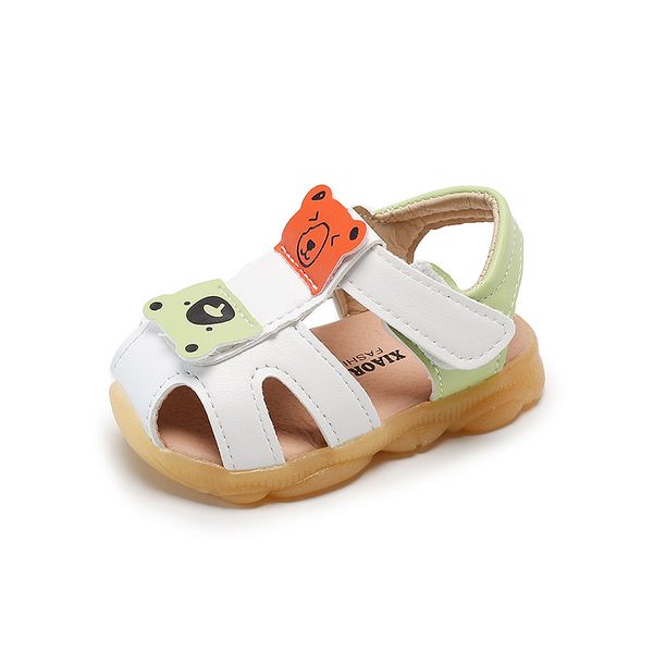 

summer baby pu leather first walkers soft bottom sandals shoes baby girls toddler boys cartoon patchwork prewalkers shoes 1 year