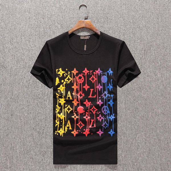 

luxurious mens designers t shirt men women couples casual short sleeve mens round neck tees 5 colors -3xl c66, Gray