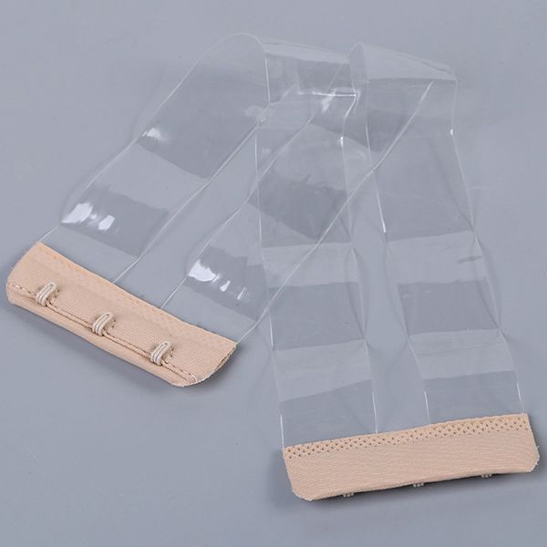

women silicone non slip buckle clear bra straps invisible transparent bra strap backless elastic bra extender shoulder strap, Black;white