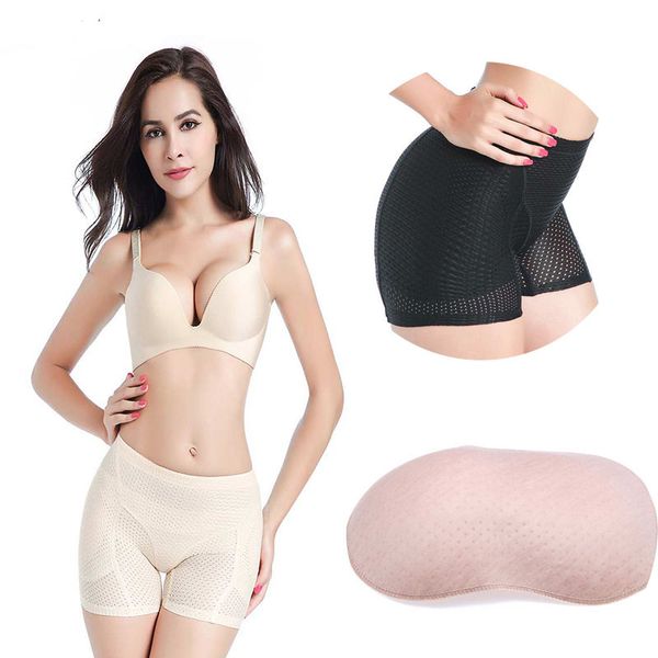 

feelingirl shaper bottom panties women emptied breathable underwear hip enhancer butt pad hip pants brief panties enhancer, Black;white
