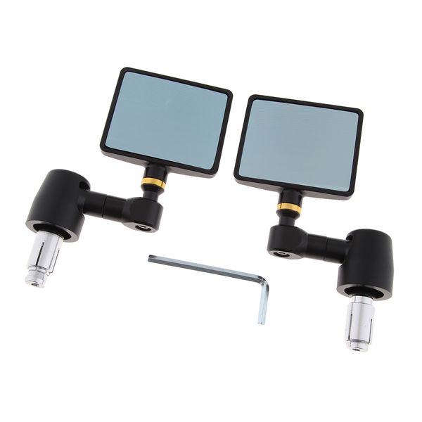 

motorcycle bike square rear side view 7/8 inch bar end cnc mirrors universal
