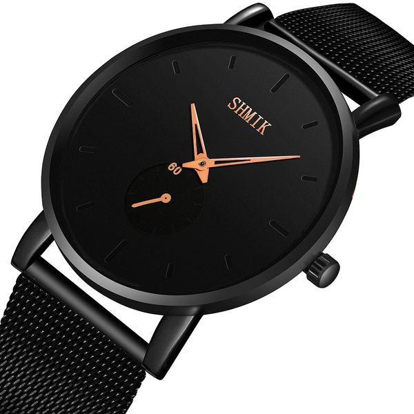 

luxury mens watches ultra thin wrist watches for men fashion quartz watch men casual slim mesh steel sport watch relogio masculi, Slivery;brown