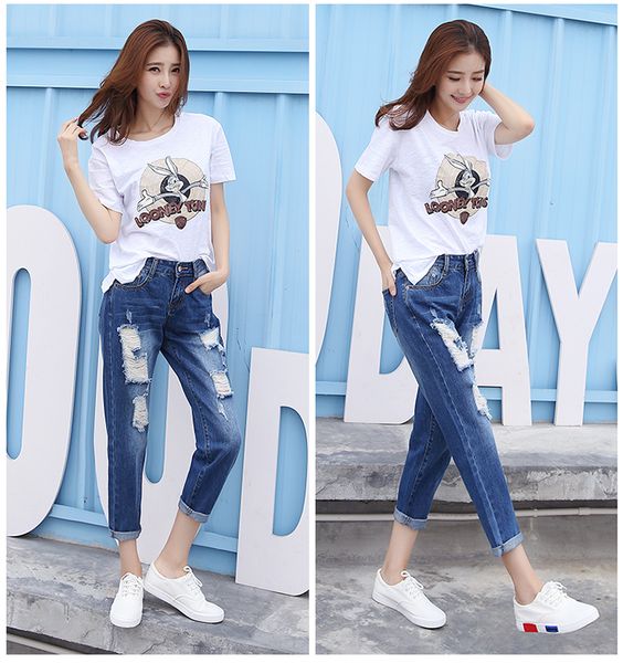

blue women's tailored waist and hip princess jeans bk2745