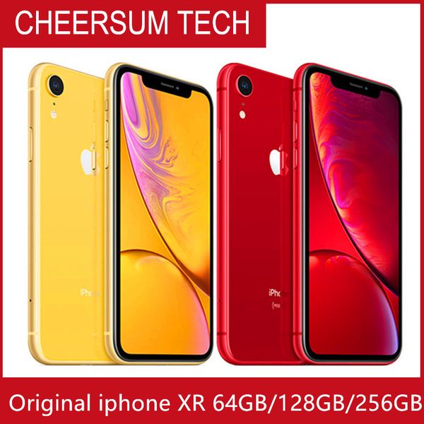 

refurbished original unlocked apple iphone xr 4g lte mobile phone 6.1'' 12.0mp 3g ram 64g 128g rom cellphone