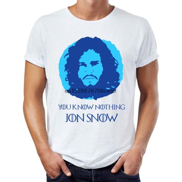 

2020 fashion jon snow you know nothing stark men t-shirt tee shirt, White;black
