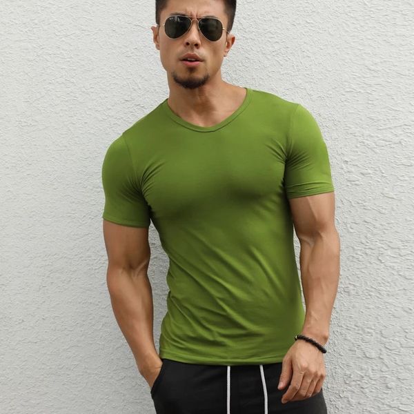 

js1376j-workout fitness men short sleeve t shirt men thermal muscle bodybuilding wear compression elastic slim exercise clothing, White;black