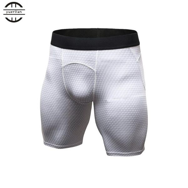 

yuerlian elastic tight short pants breathable sports pants exercise training short for man quick drying compression shorts, Black;blue