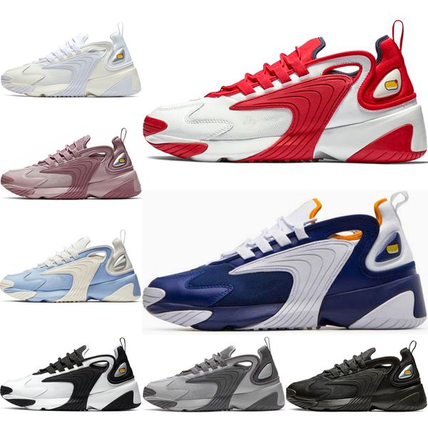 

fashion m2k tekno zoom 2k men royal blue running shoes designer women 2000 black white creamy white race red grey sport mens trainers
