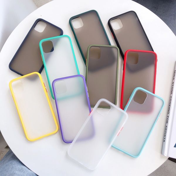 

2019 wholesale mobile accessories skin feeling case for iphone 7 matte texture phone cover pc+tpu frosted phone case