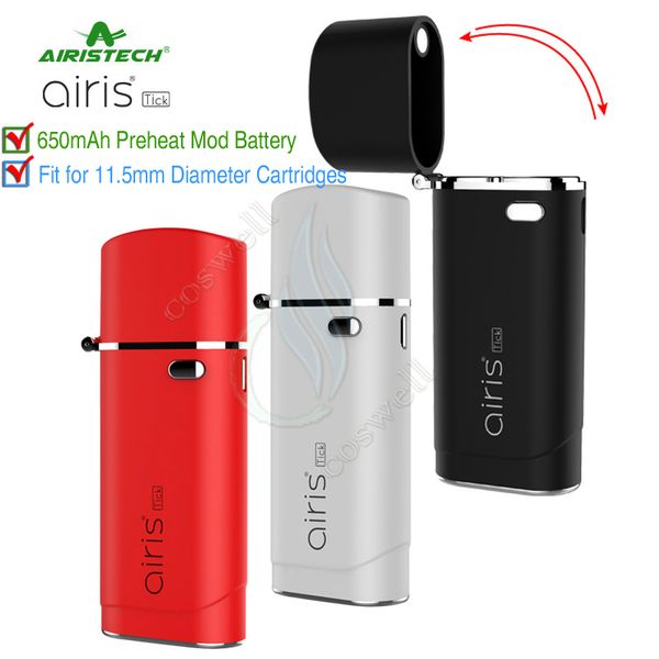 

Authentic Airis Tick Kit Airistech Cartridges Tank Vape Pen Vaporizer 650mAh Preheat VV Battery Dust Proof Lighter Magnetic Cap e cigs Vapor